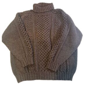 SOLD Do Not Buy Sheep Stuff Michigan Wool Farms brown cable fisherman